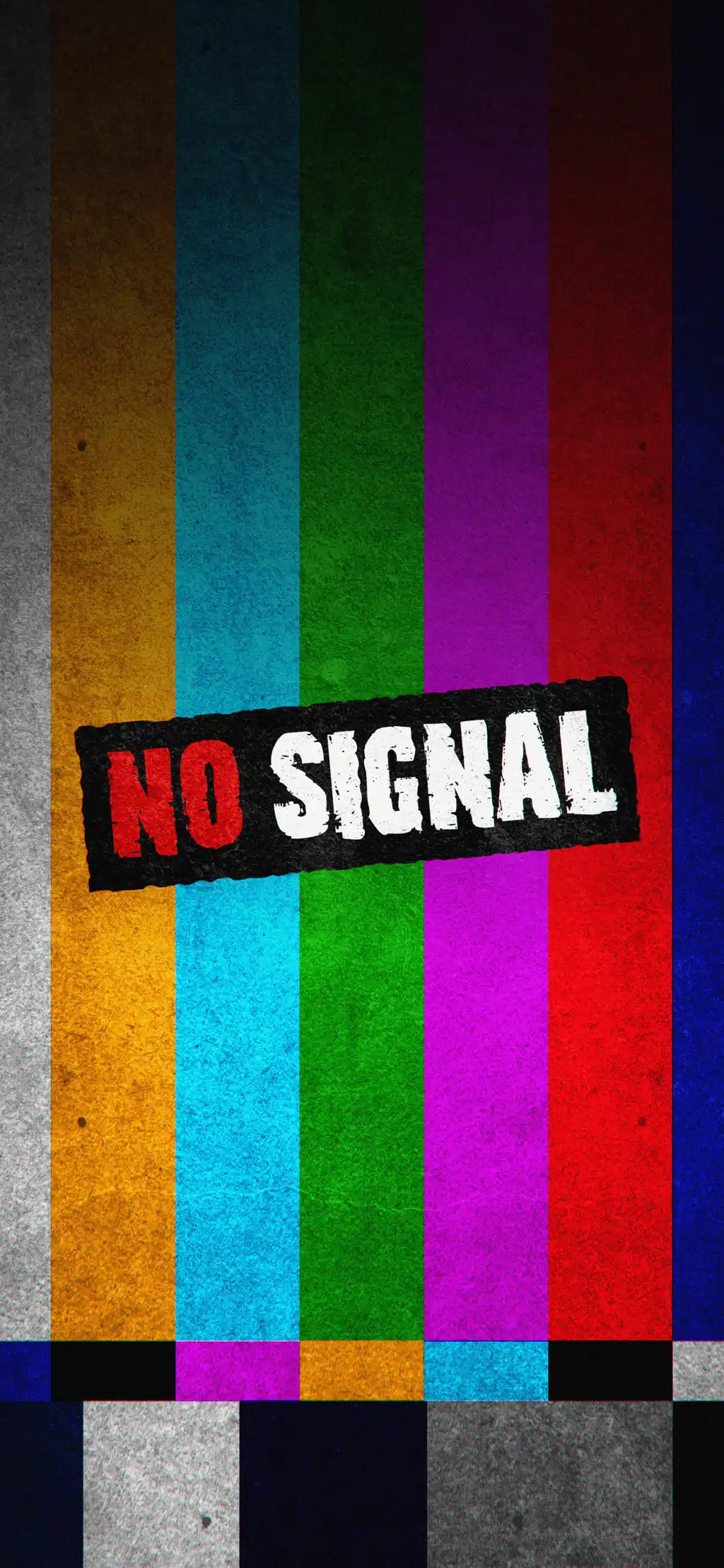 Retro TV No Signal Glitch Bars Wallpaper